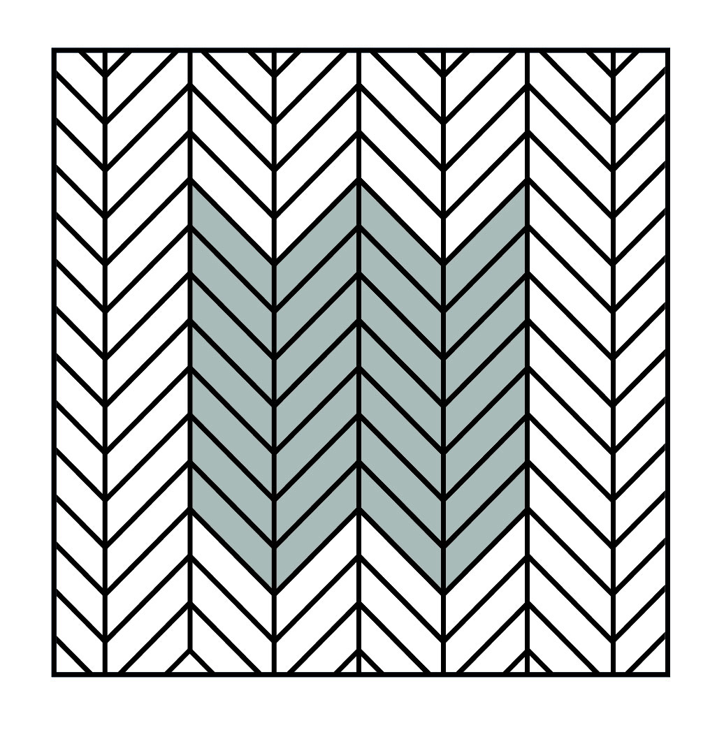 Legpatronen tegels Chevrons